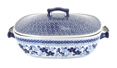 Manufaktura Vintage Blue Daisy Large Bakeware — Polish Pottery
