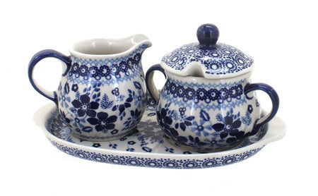 Manufaktura Vintage Blue Daisy Coffee & Tea Accessories — Polish Pottery