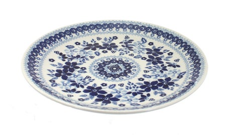 Manufaktura Vintage Blue Daisy Dining Plates & Bowls — Polish Pottery