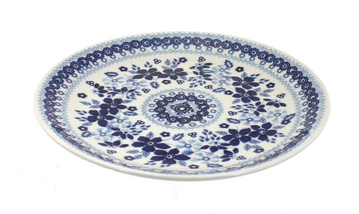 Manufaktura Vintage Blue Daisy Dining Plates & Bowls — Polish Pottery