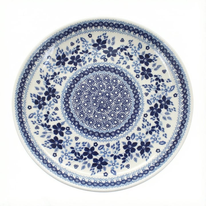 Manufaktura Vintage Blue Daisy Dining Plates & Bowls — Polish Pottery