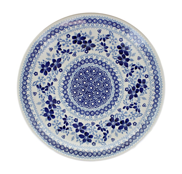 Manufaktura Vintage Blue Daisy Dining Plates & Bowls — Polish Pottery