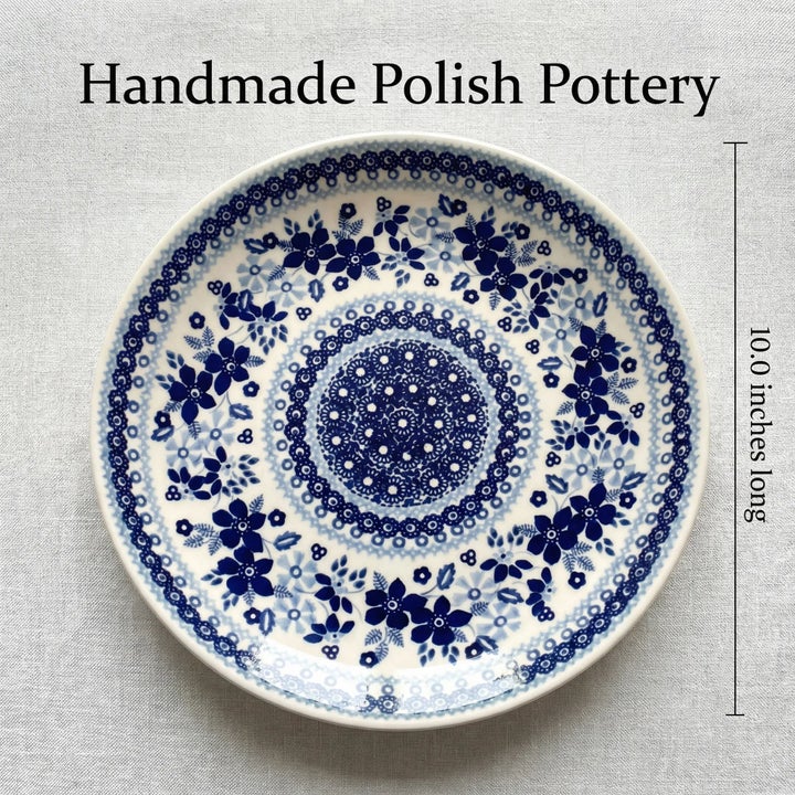 Manufaktura Vintage Blue Daisy Dining Plates & Bowls — Polish Pottery