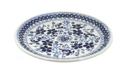 Manufaktura Vintage Blue Daisy Dining Plates & Bowls — Polish Pottery