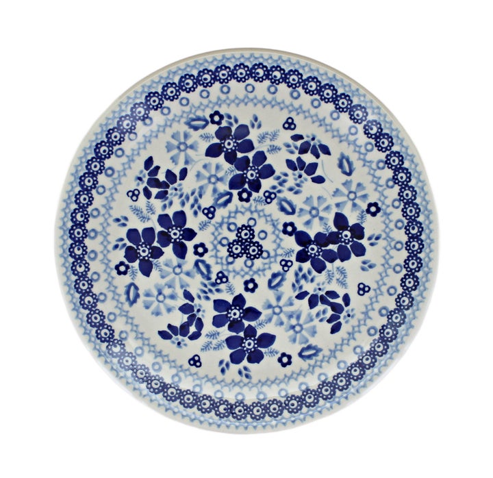 Manufaktura Vintage Blue Daisy Dining Plates & Bowls — Polish Pottery
