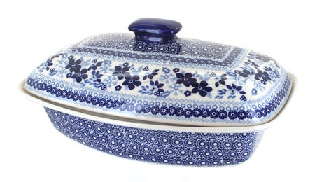 Manufaktura Vintage Blue Daisy Large Bakeware — Polish Pottery