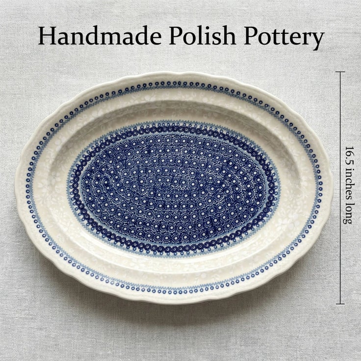 Detail image of Manufaktura Victoria Large Serving Piece — Polish Pottery