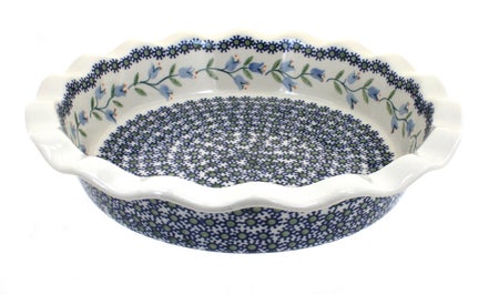 Manufaktura Tulip Pie Plate — Polish Pottery