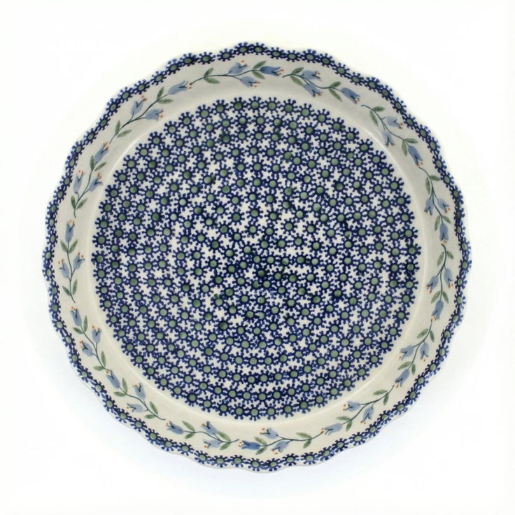 Detail image of Manufaktura Tulip Pie Plate — Polish Pottery