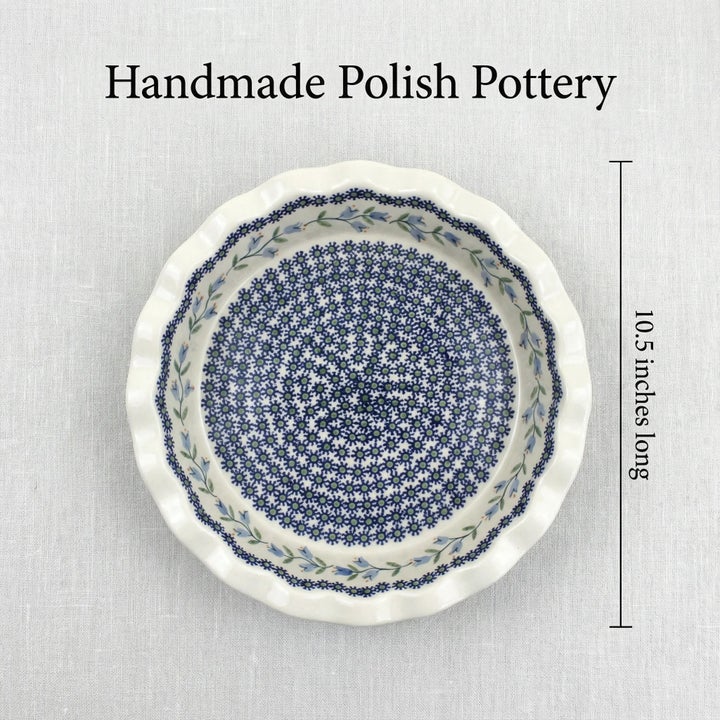 Manufaktura Tulip Pie Plate — Polish Pottery