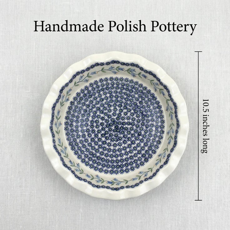 Detail image of Manufaktura Tulip Pie Plate — Polish Pottery