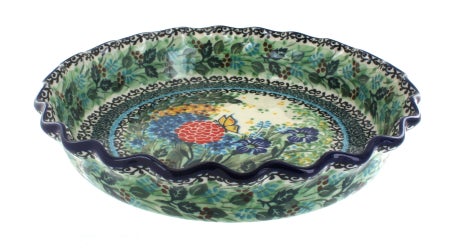Ceramika Artystyczna Teresa Pie Plate — Polish Pottery