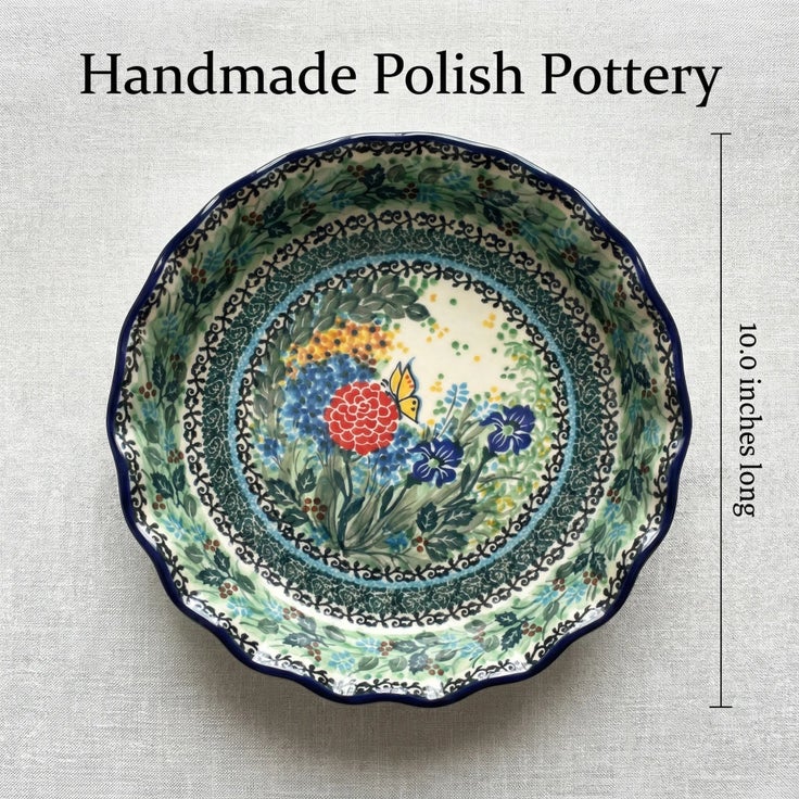 Detail image of Ceramika Artystyczna Teresa Pie Plate — Polish Pottery