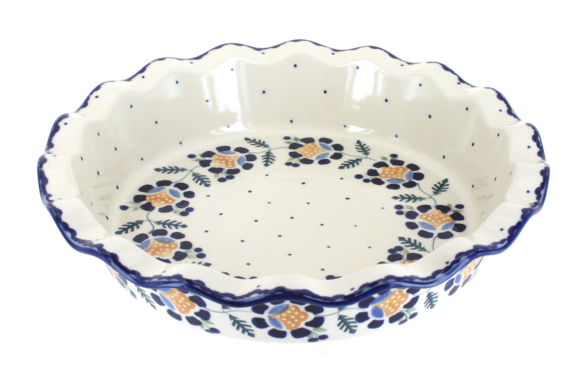 Manufaktura Sunflower Pie Plate — Polish Pottery