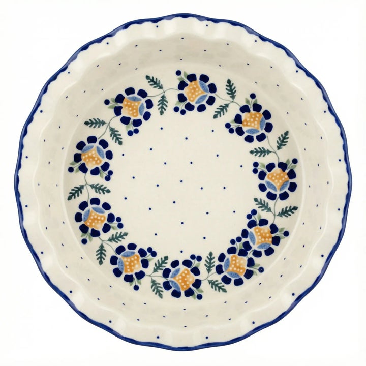 Manufaktura Sunflower Pie Plate — Polish Pottery
