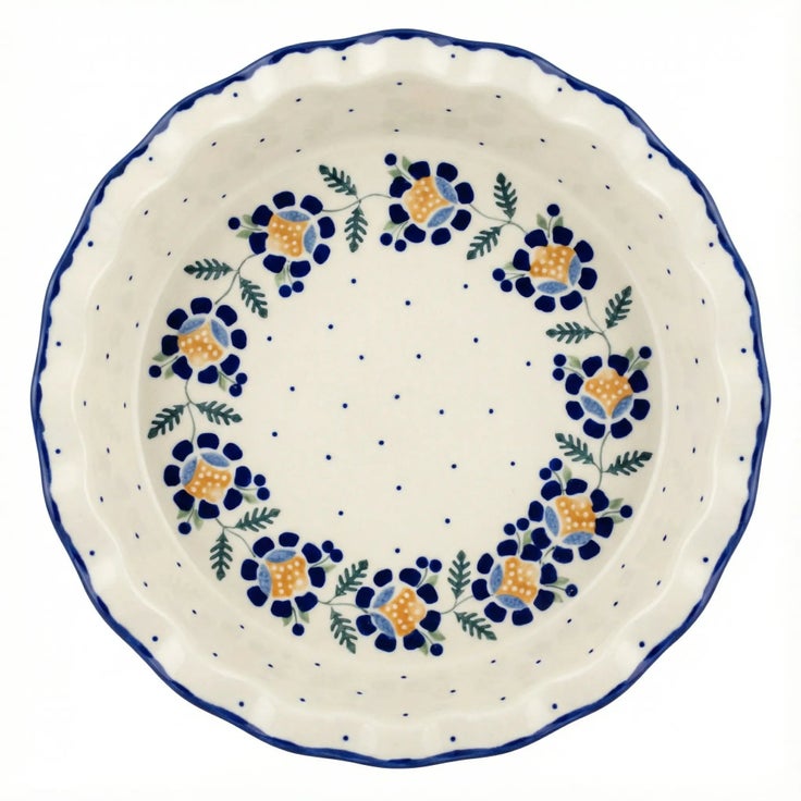 Detail image of Manufaktura Sunflower Pie Plate — Polish Pottery