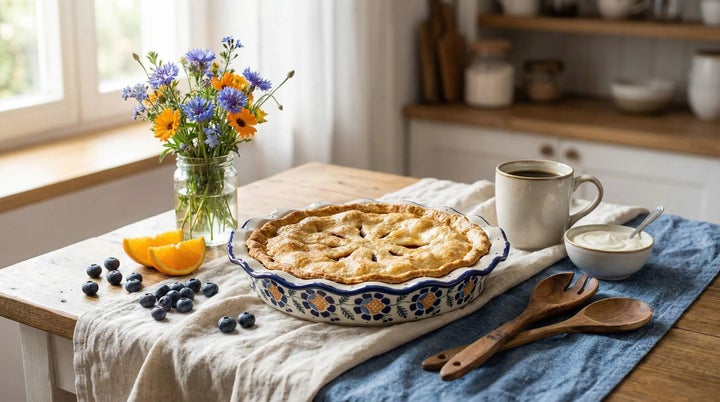 Manufaktura Sunflower Pie Plate — Polish Pottery