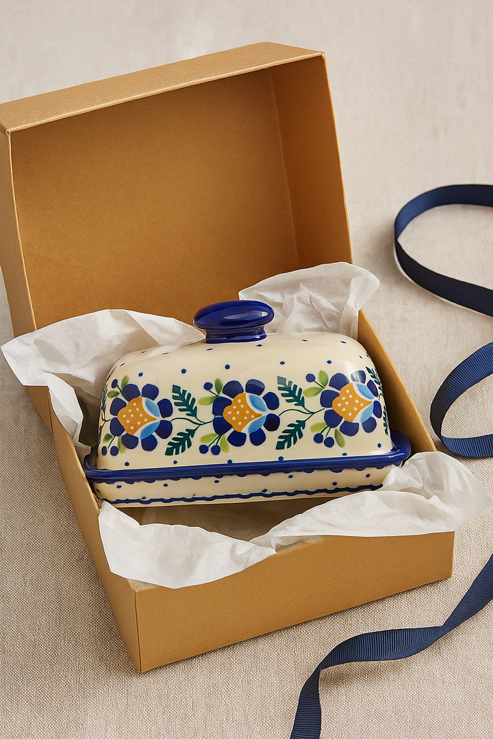 Manufaktura Sunflower Butter Dish — Polish Pottery