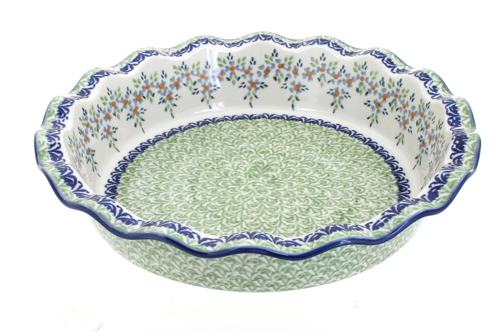 Manufaktura Summer Vine Pie Plate — Polish Pottery