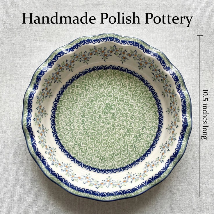 Detail image of Manufaktura Summer Vine Pie Plate — Polish Pottery