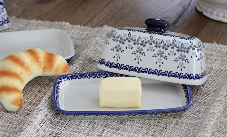 Detail image of Manufaktura Summer Vine Butter Dish — Polish Pottery