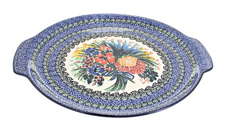Ceramika Artystyczna Summer Blooms Large Serving Piece — Polish Pottery
