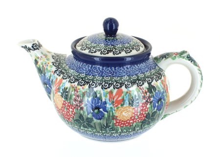 Ceramika Artystyczna Summer Blooms Teapot — Polish Pottery