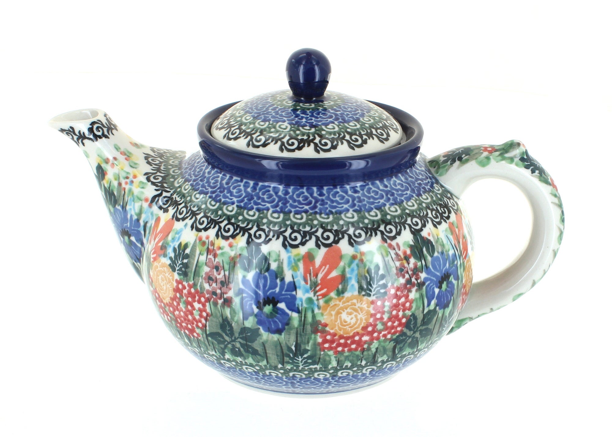 Ceramika Artystyczna Summer Blooms Teapot — Polish Pottery
