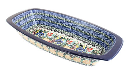 Ceramika Artystyczna Summer Blooms Large Serving Piece — Polish Pottery