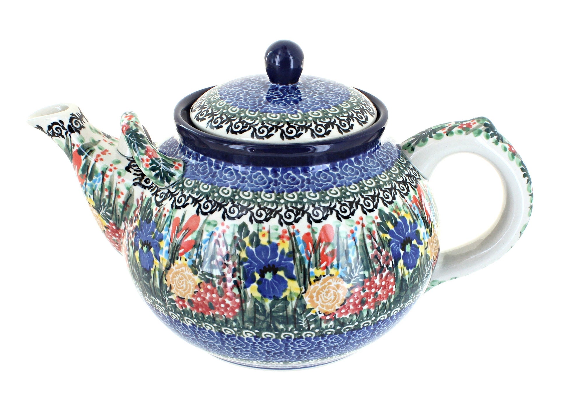 Ceramika Artystyczna Summer Blooms Teapot — Polish Pottery