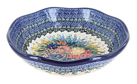 Ceramika Artystyczna Summer Blooms Large Serving Piece — Polish Pottery