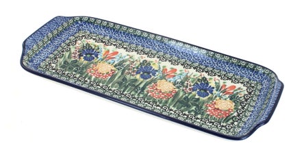 Ceramika Artystyczna Summer Blooms Small Serving Piece — Polish Pottery