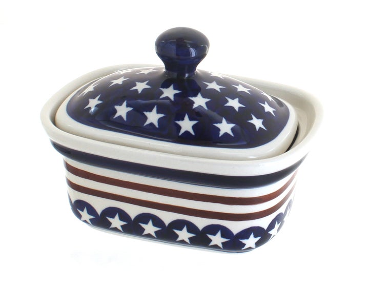 Zaklady Stars & Stripes Butter Dish — Polish Pottery