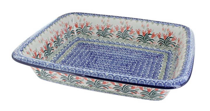 Ceramika Artystyczna Spring Tulip Large Bakeware — Polish Pottery