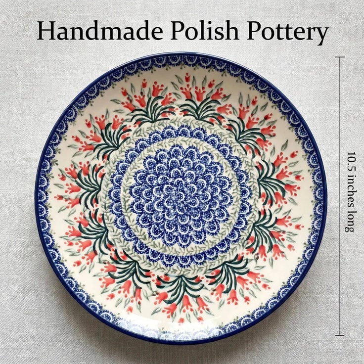 Detail image of Ceramika Artystyczna Spring Tulip Dining Plates & Bowls — Polish Pottery