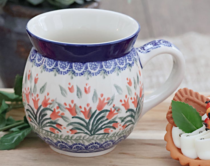 Detail image of Ceramika Artystyczna Spring Tulip Mug — Polish Pottery