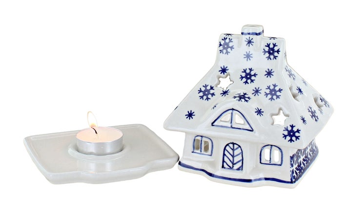 Detail image of Manufaktura Snow Flurry Luminary — Polish Pottery