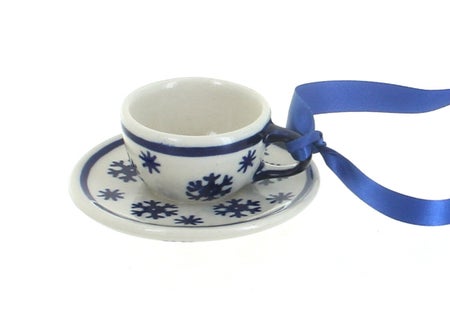 Manufaktura Snow Flurry Christmas Ornament — Polish Pottery