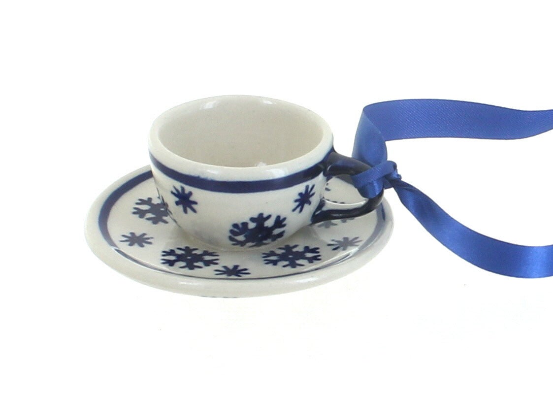 Manufaktura Snow Flurry Christmas Ornament — Polish Pottery
