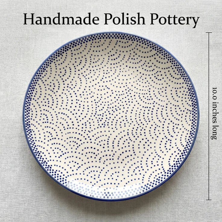 Detail image of Manufaktura Small Dots Dining Plates & Bowls — Polish Pottery