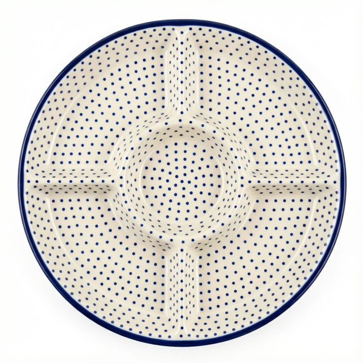 Detail image of Manufaktura Small Dots Large Serving Piece — Polish Pottery