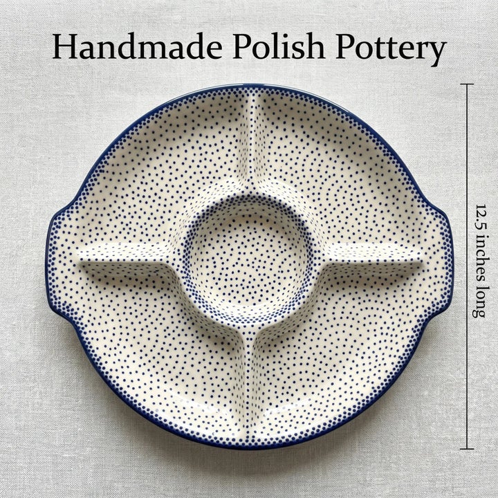 Manufaktura Small Dots Large Serving Piece — Polish Pottery