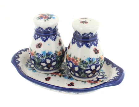Vena Scarlett Salt & Pepper Shaker — Polish Pottery
