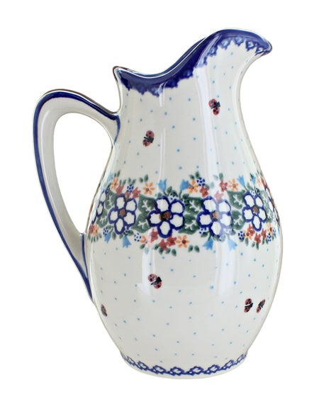 Vena Scarlett Pitcher — Polish Pottery