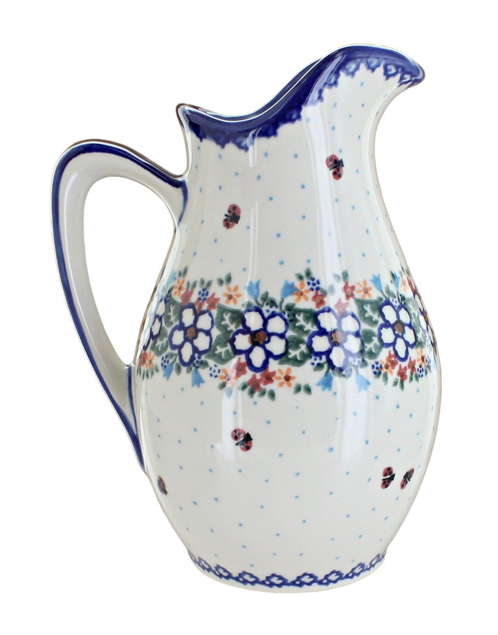 Vena Scarlett Pitcher — Polish Pottery