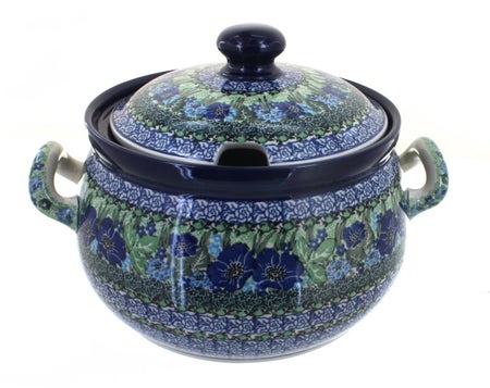 Ceramika Artystyczna Sapphire Fields Large Serving Piece — Polish Pottery