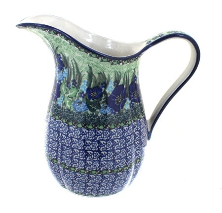Ceramika Artystyczna Sapphire Fields Pitcher — Polish Pottery