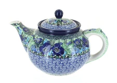 Ceramika Artystyczna Sapphire Fields Teapot — Polish Pottery