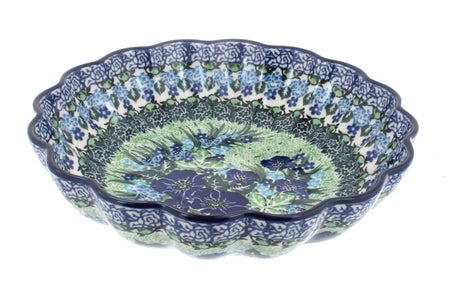 Ceramika Artystyczna Sapphire Fields Small Serving Piece — Polish Pottery