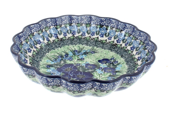 Ceramika Artystyczna Sapphire Fields Small Serving Piece — Polish Pottery